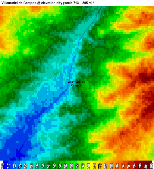 Villamuriel de Campos elevation map