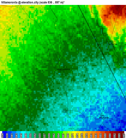 Villamoronta elevation map