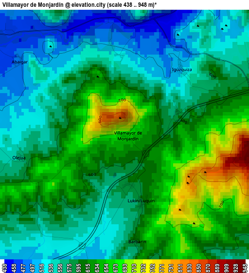 Villamayor de Monjardín elevation map