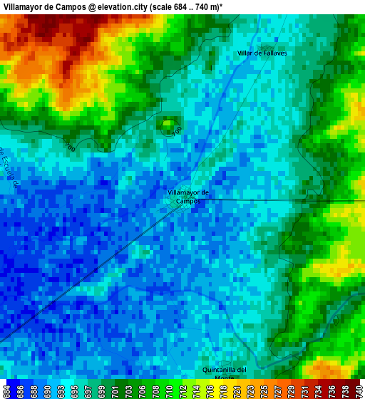 Villamayor de Campos elevation map