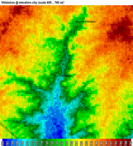 Villalobos elevation map