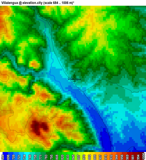 Villalengua elevation map