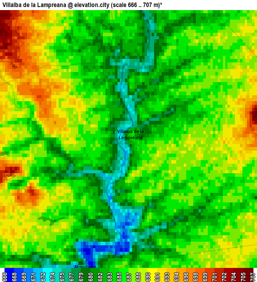 Villalba de la Lampreana elevation map