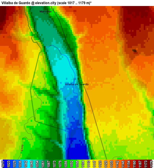 Villalba de Guardo elevation map