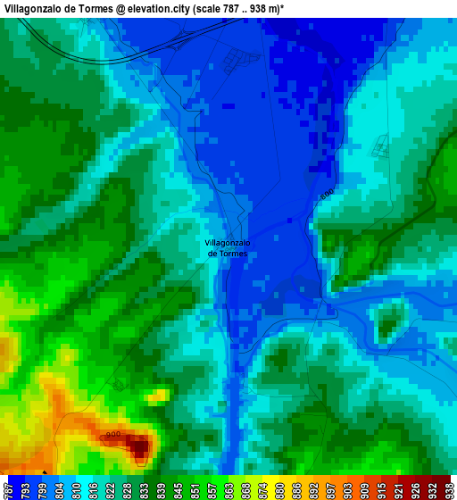 Villagonzalo de Tormes elevation map