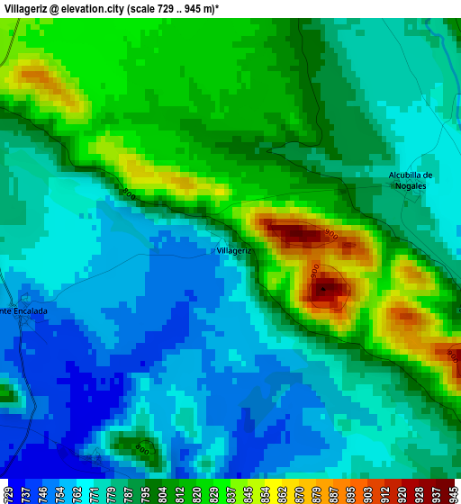 Villageriz elevation map