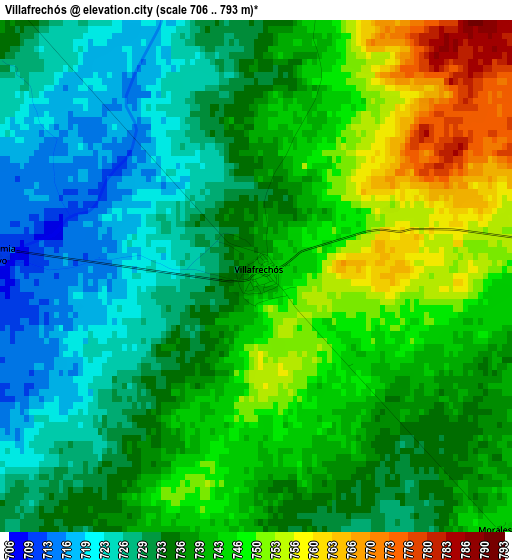 Villafrechós elevation map