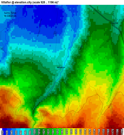 Villaflor elevation map