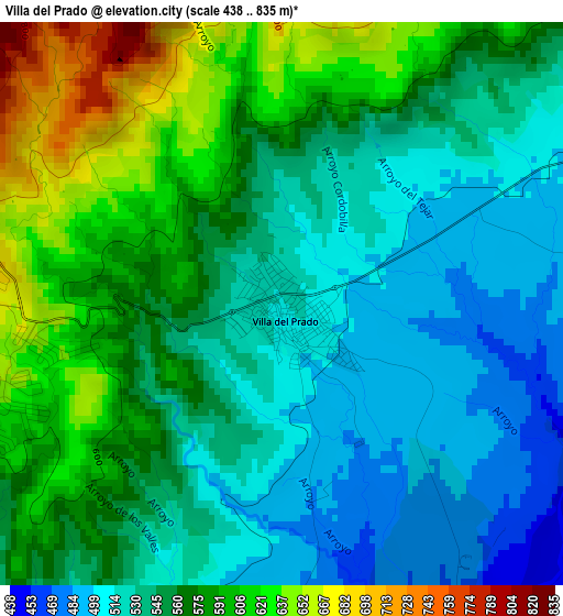 Villa del Prado elevation map