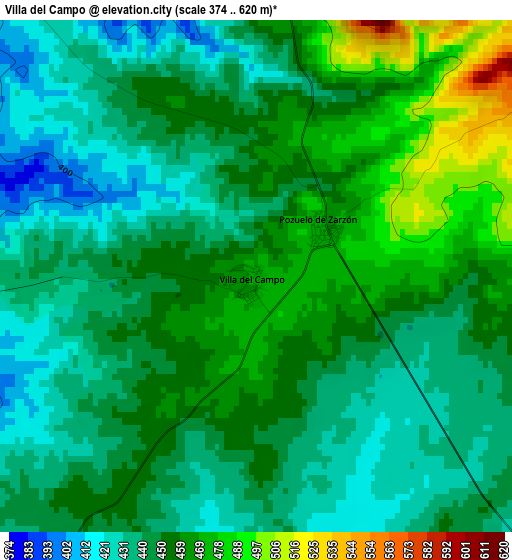 Villa del Campo elevation map