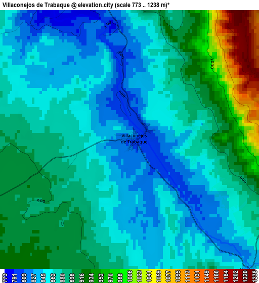 Villaconejos de Trabaque elevation map