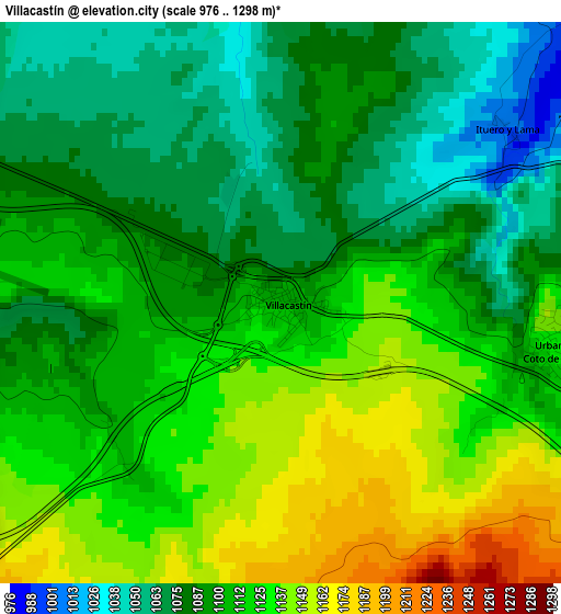 Villacastín elevation map