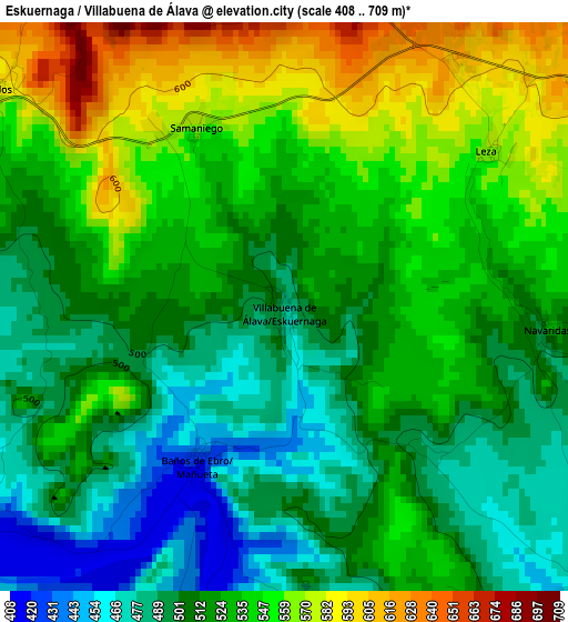 Eskuernaga / Villabuena de Álava elevation map