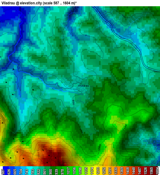 Viladrau elevation map