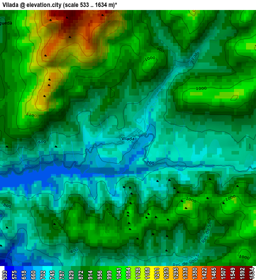 Vilada elevation map