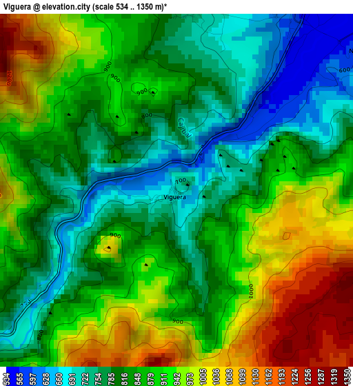 Viguera elevation map