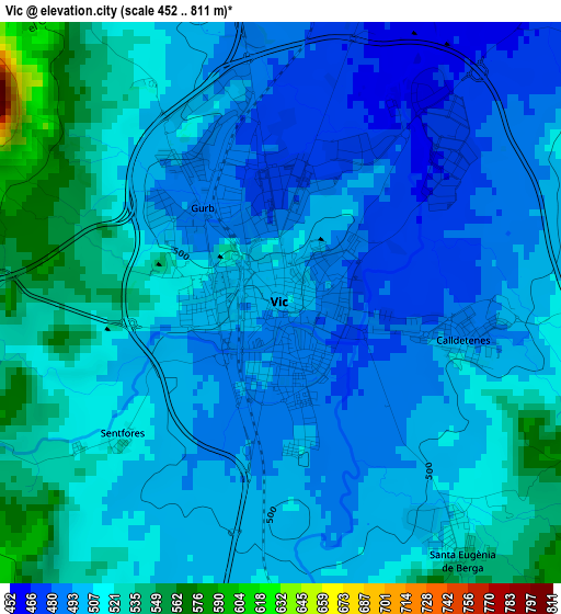 Vic elevation map