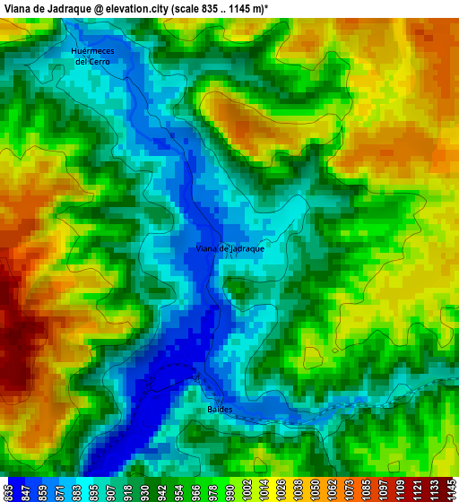 Viana de Jadraque elevation map