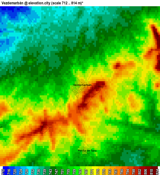 Vezdemarbán elevation map