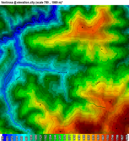 Ventrosa elevation map