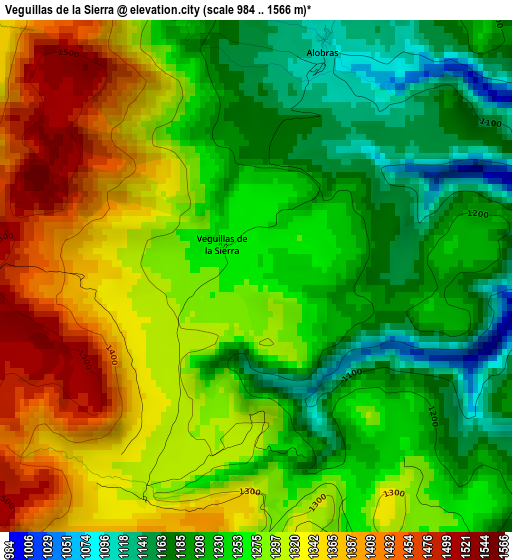 Veguillas de la Sierra elevation map