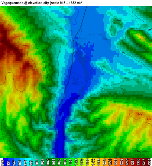 Vegaquemada elevation map