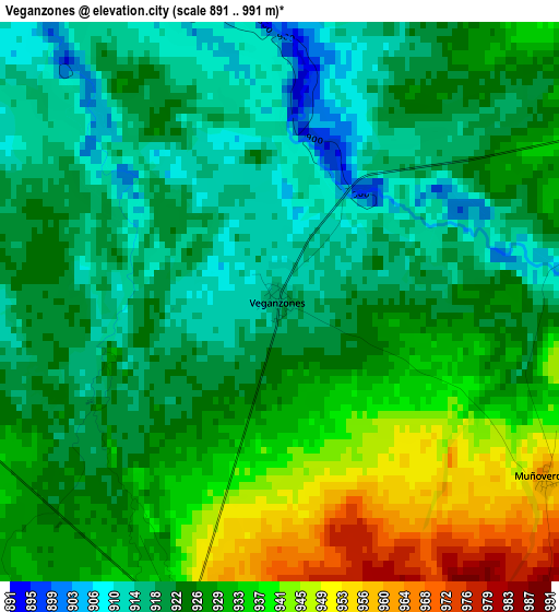 Veganzones elevation map