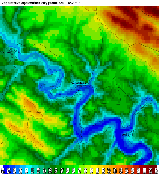 Vegalatrave elevation map