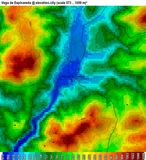 Vega de Espinareda elevation map