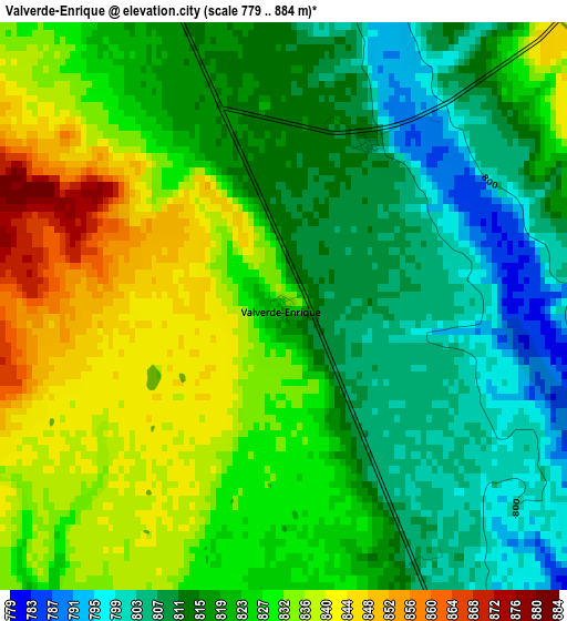 Valverde-Enrique elevation map