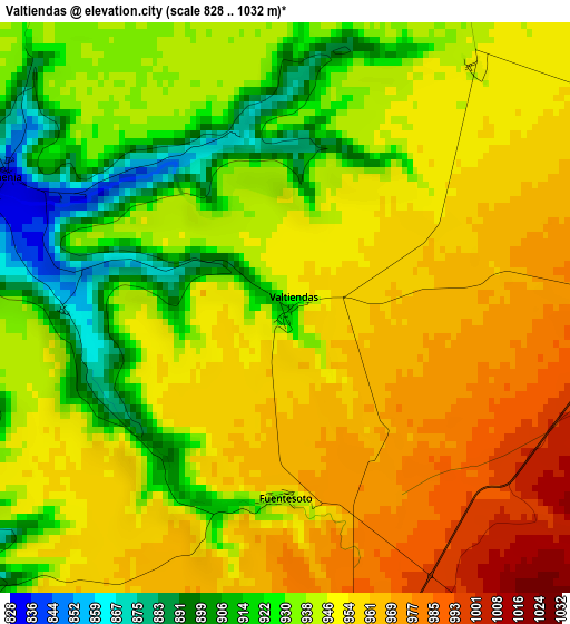 Valtiendas elevation map