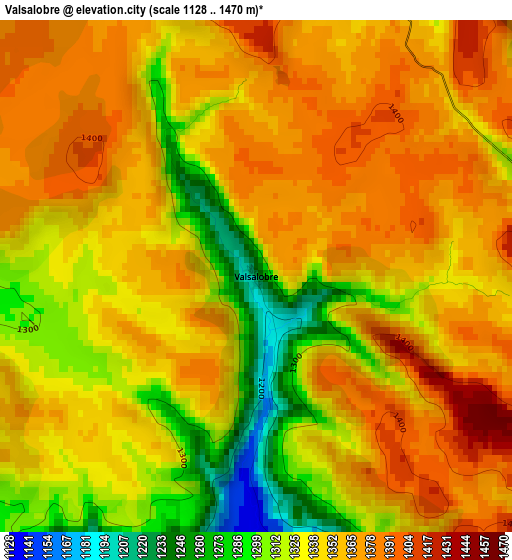 Valsalobre elevation map