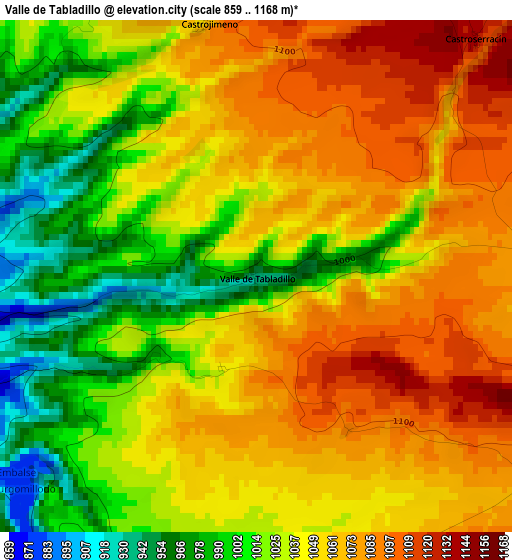 Valle de Tabladillo elevation map