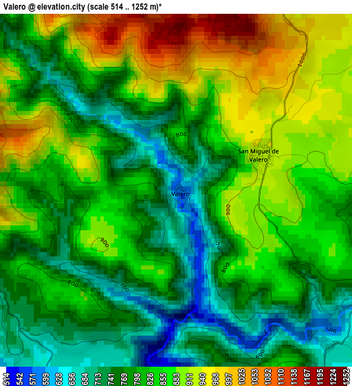 Valero elevation map