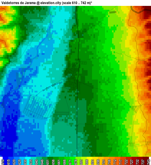 Valdetorres de Jarama elevation map