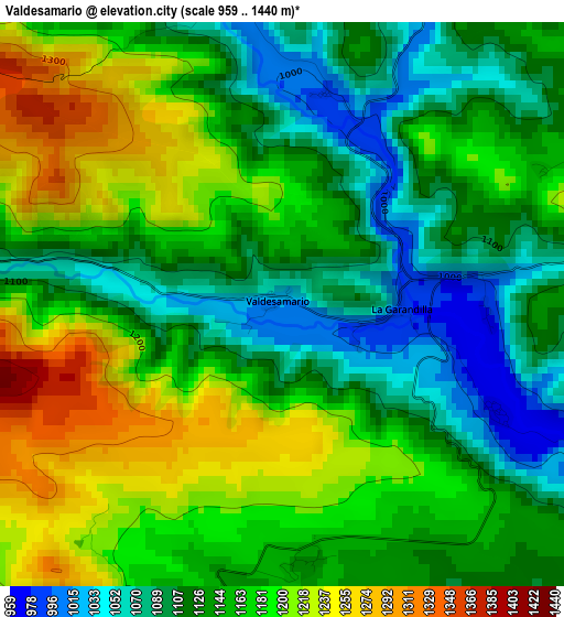 Valdesamario elevation map