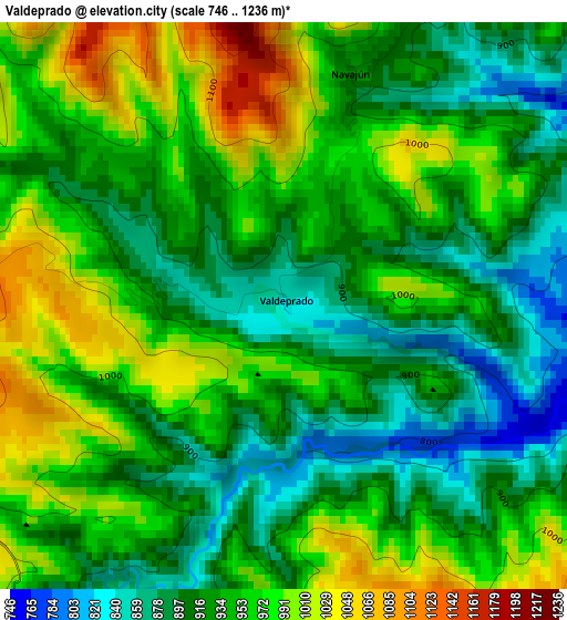 Valdeprado elevation map