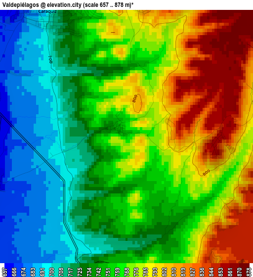 Valdepiélagos elevation map