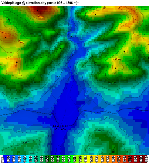 Valdepiélago elevation map