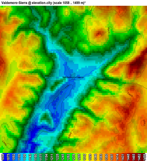 Valdemoro-Sierra elevation map