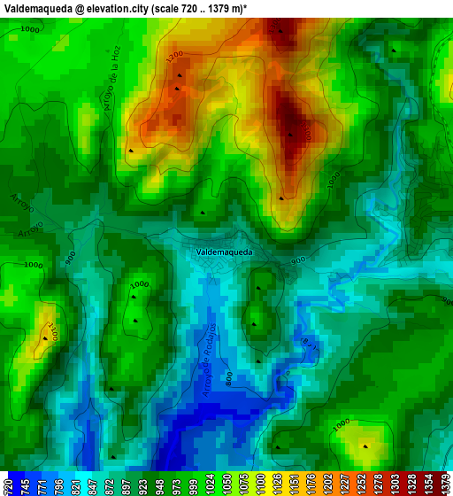 Valdemaqueda elevation map