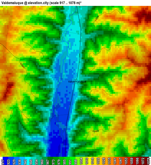 Valdemaluque elevation map