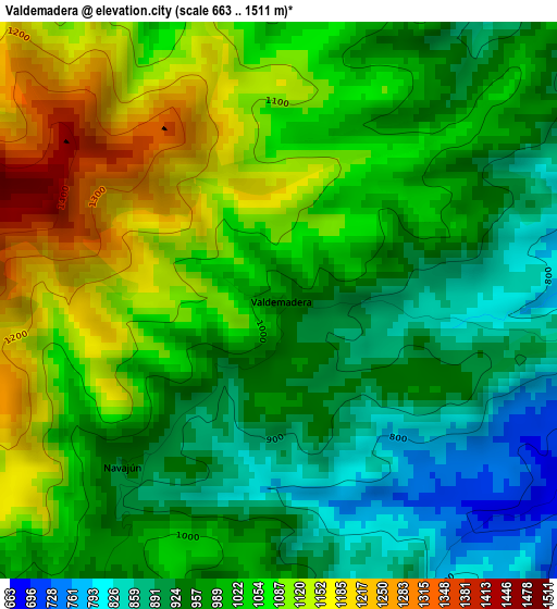 Valdemadera elevation map