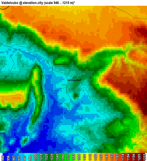 Valdelcubo elevation map