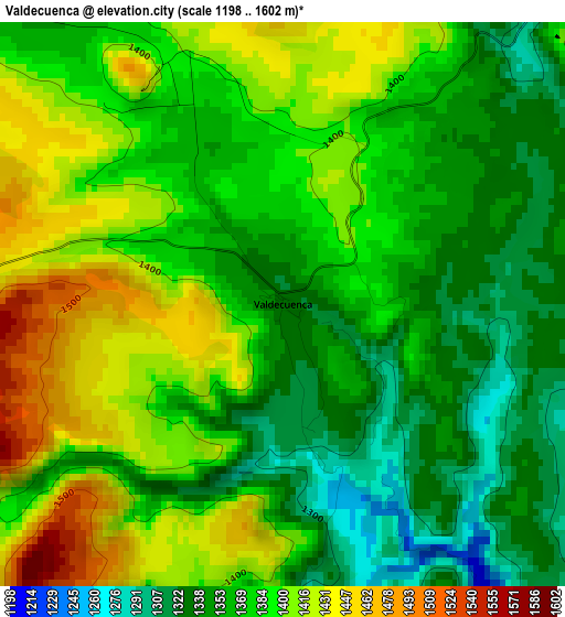 Valdecuenca elevation map