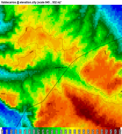 Valdecarros elevation map