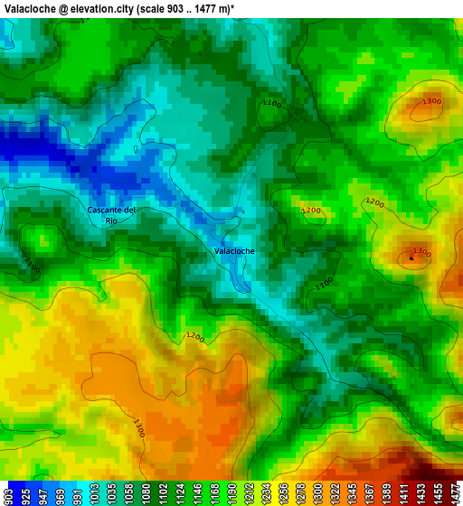 Valacloche elevation map