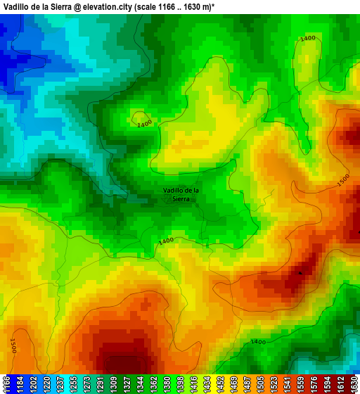 Vadillo de la Sierra elevation map