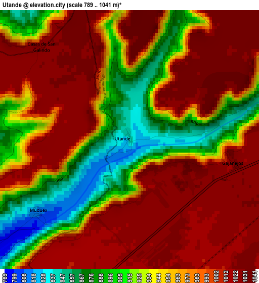 Utande elevation map