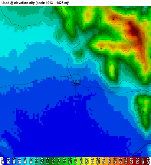 Used elevation map